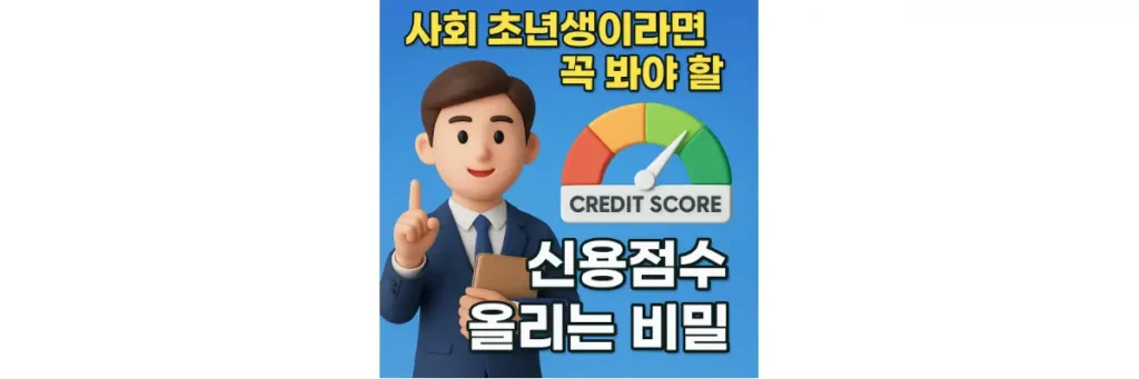 사회초년생 신용점수 올리기