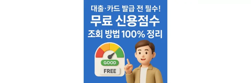 무료 신용점수 조회 방법