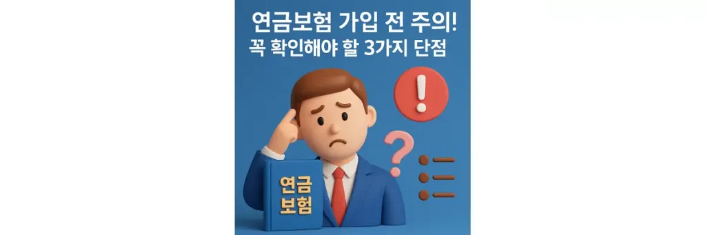 연금보험 단점