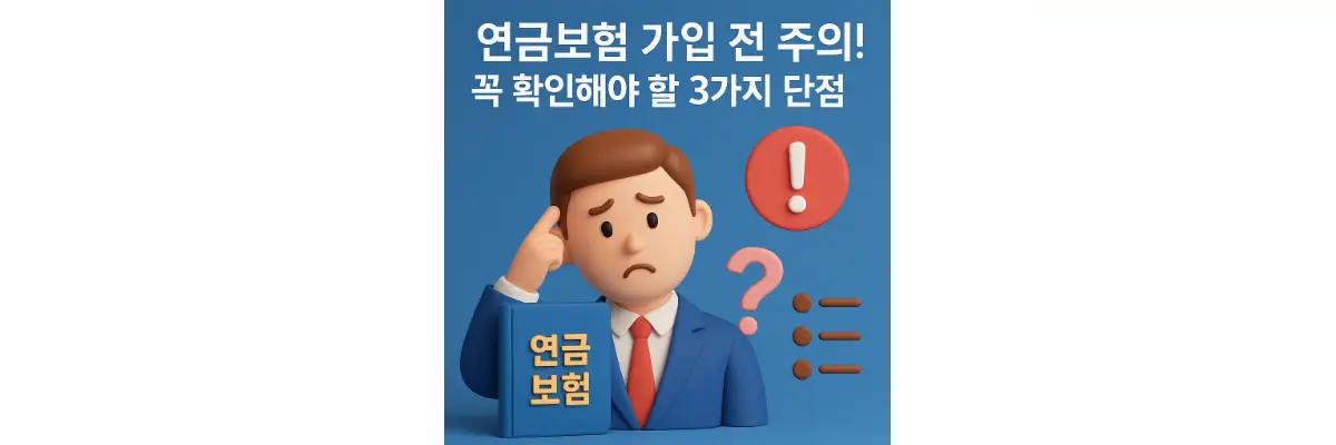 연금보험 단점