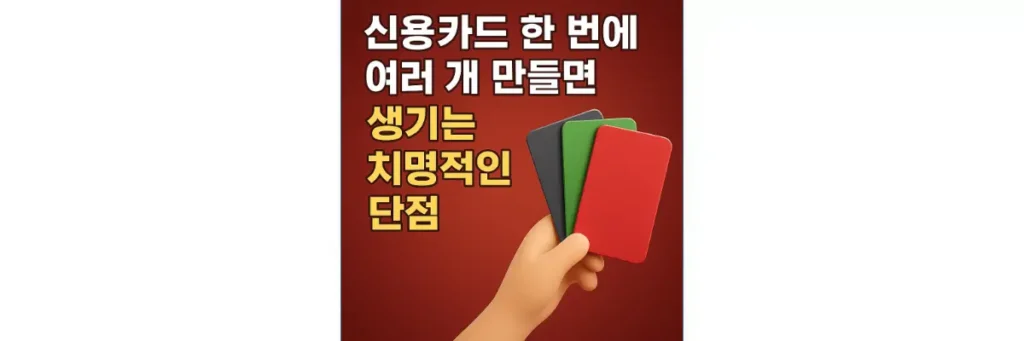 신용카드 여러 개 만들면 생기는 단점