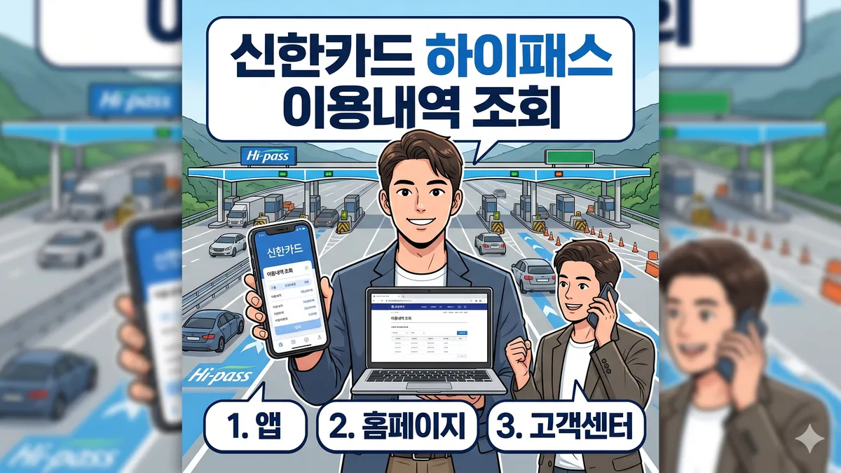 신한카드 하이패스 이용내역 조회