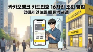 카카오뱅크 카드번호 조회