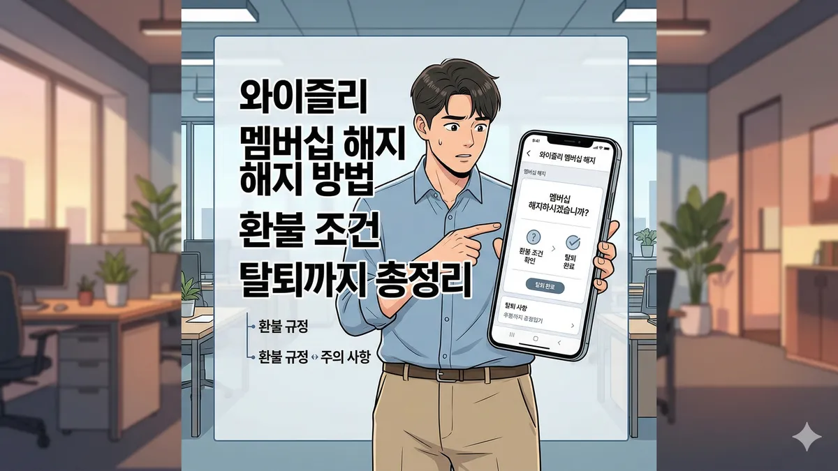 와이즐리 멤버십 해지