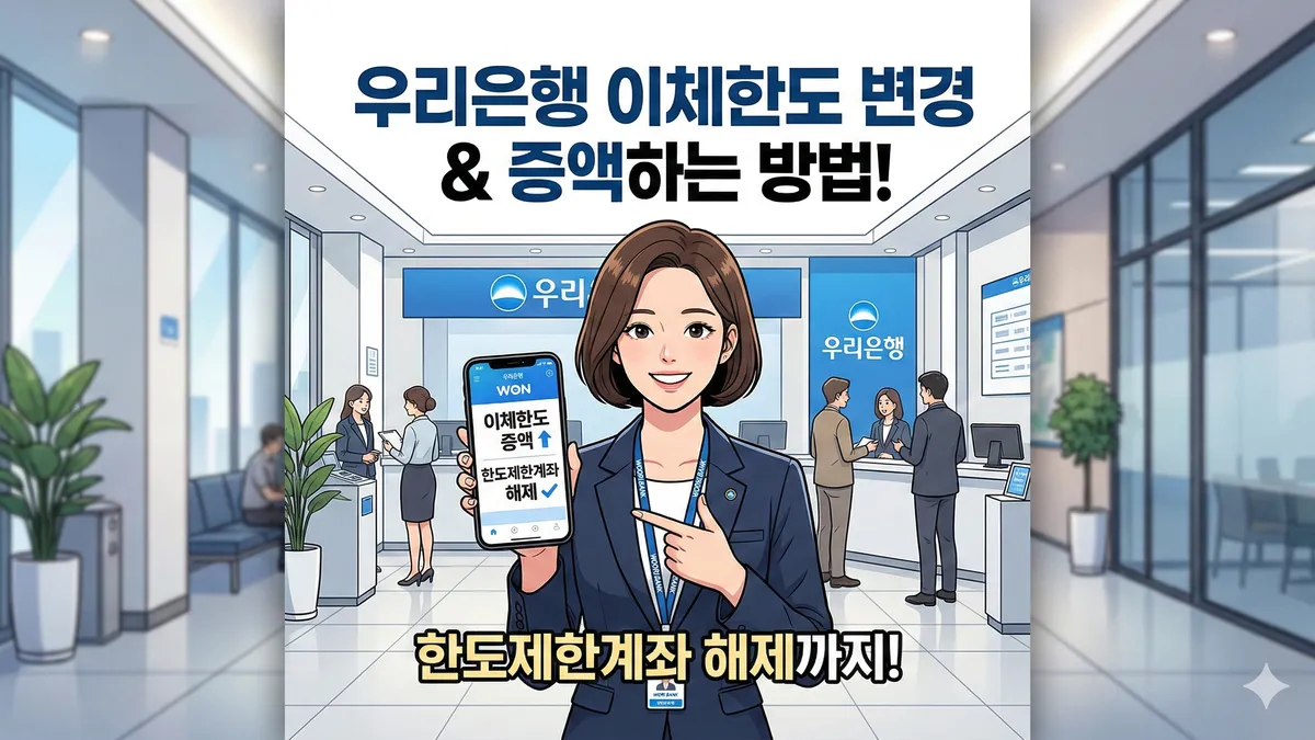 우리은행 이체한도 상향