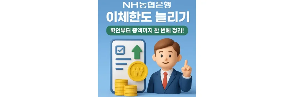 NH농협은행 이체한도 늘리기