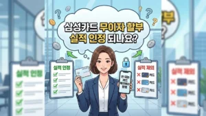 삼성카드 무이자 할부 실적 인정