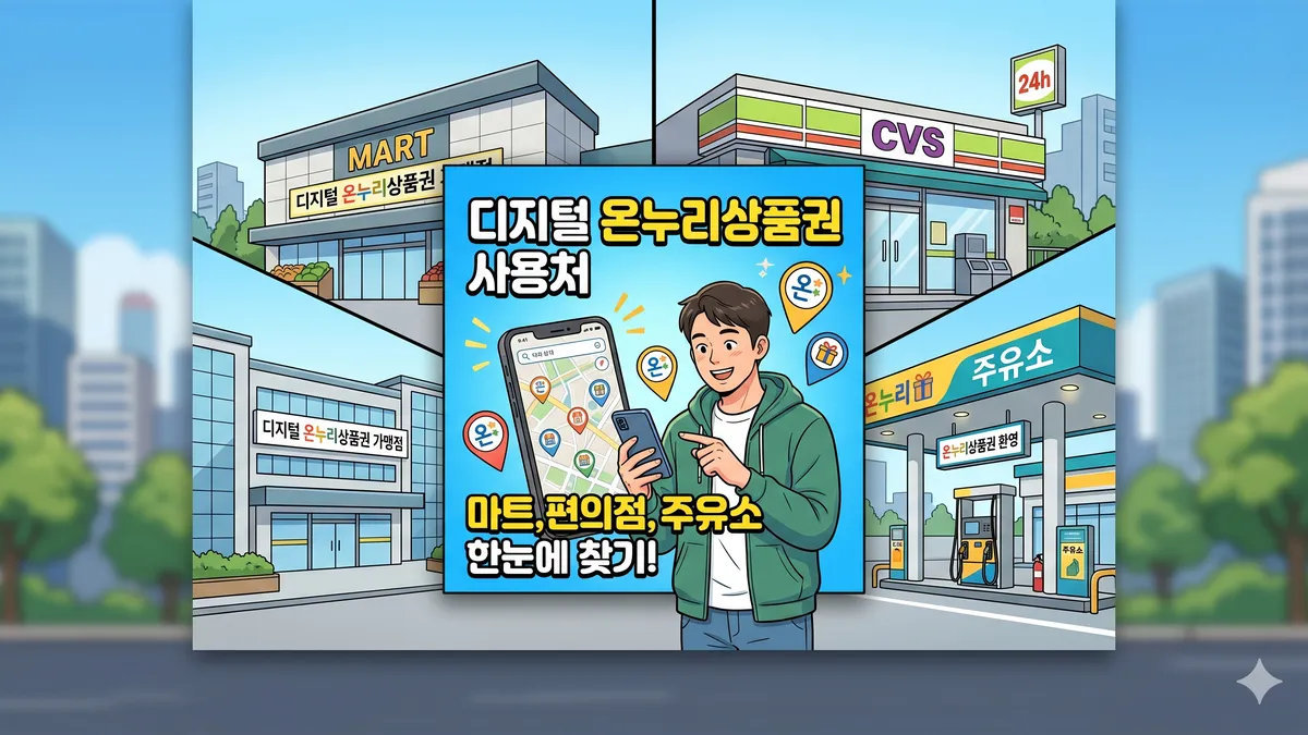 디지털 온누리상품권 마트, 편의점, 주유소