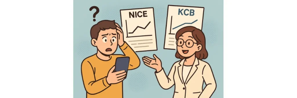 NICE 신용점수 낮은 이유