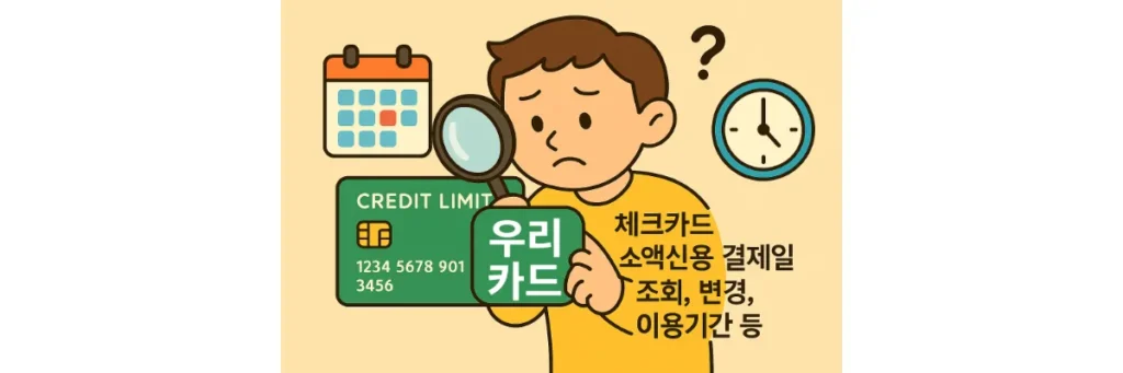 우리 체크카드 소액신용 결제일