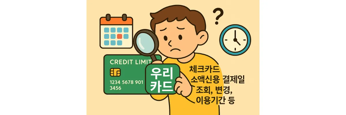 우리 체크카드 소액신용 결제일