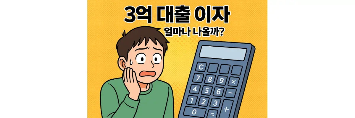 3억 대출 이자가 얼마나 나올지 두려워하는 남성