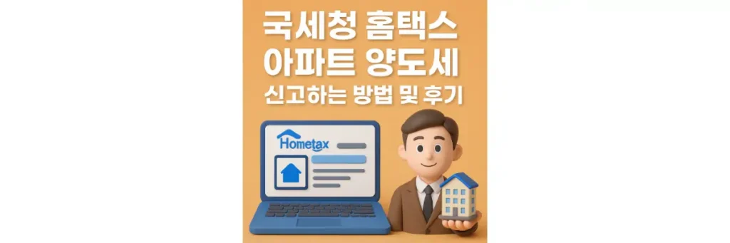 국세청 홈택스 아파트 양도세 신고