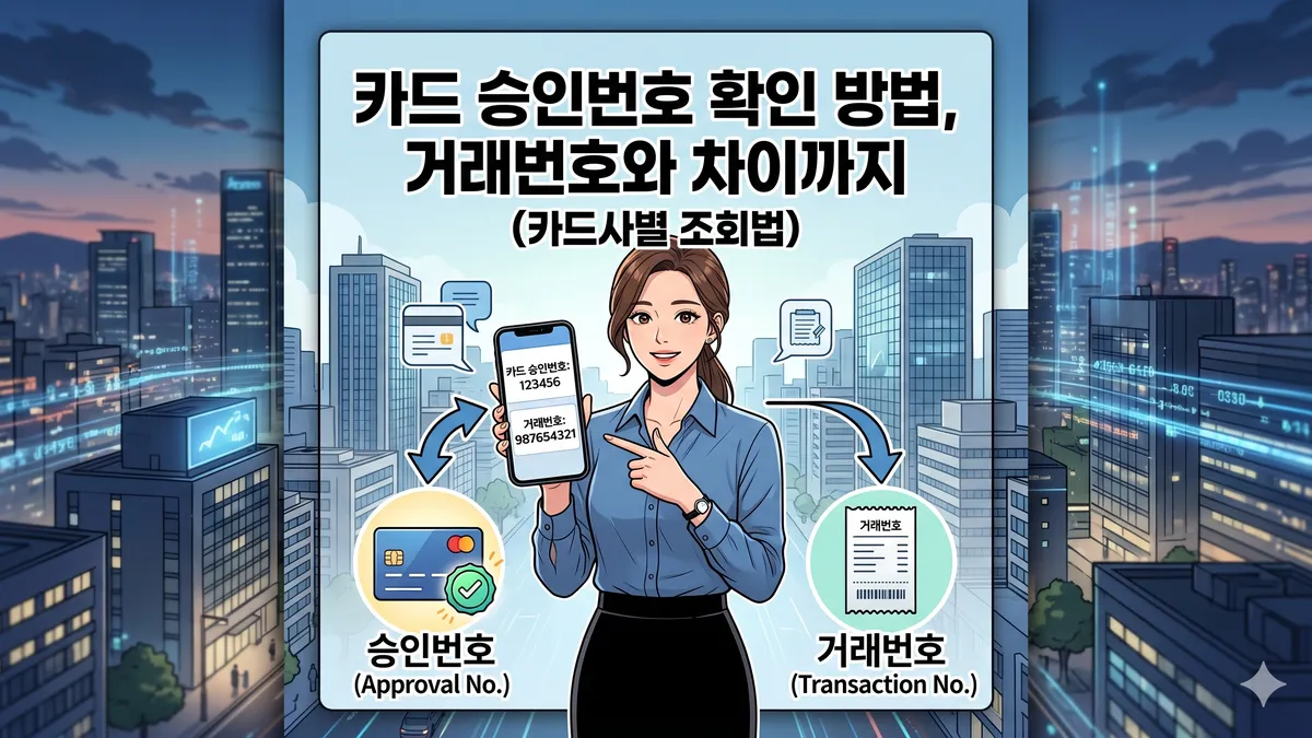 카드 승인번호 확인 방법