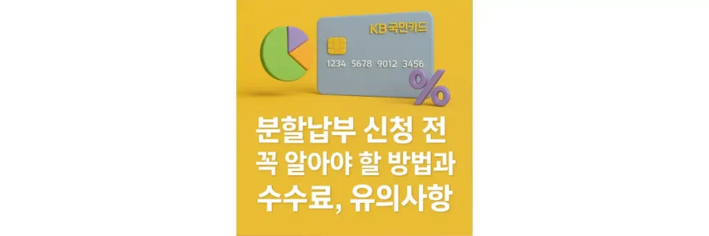 KB국민카드 분할납부