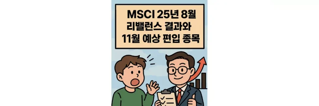MSCI 리밸런싱 결과를 설명하는 모습