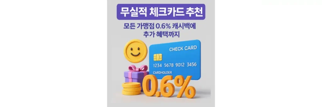 무실적 체크카드 추천