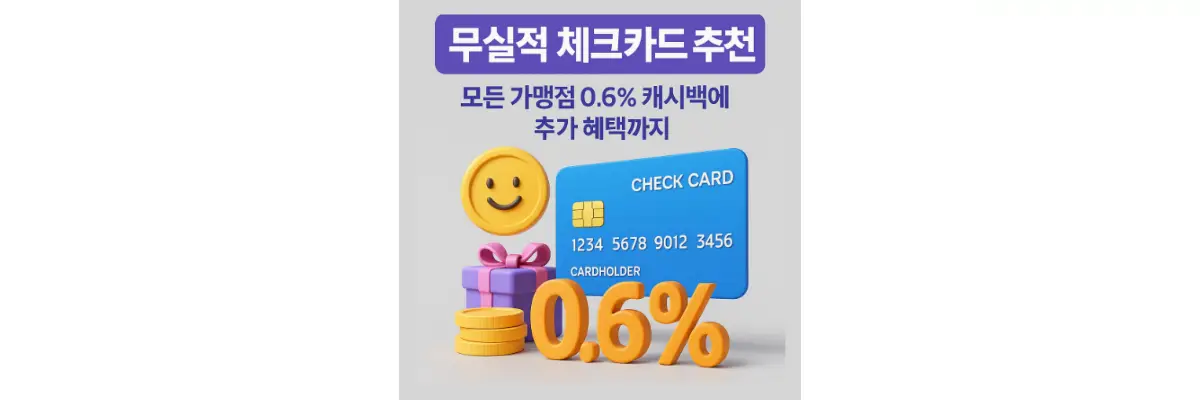 무실적 체크카드 추천