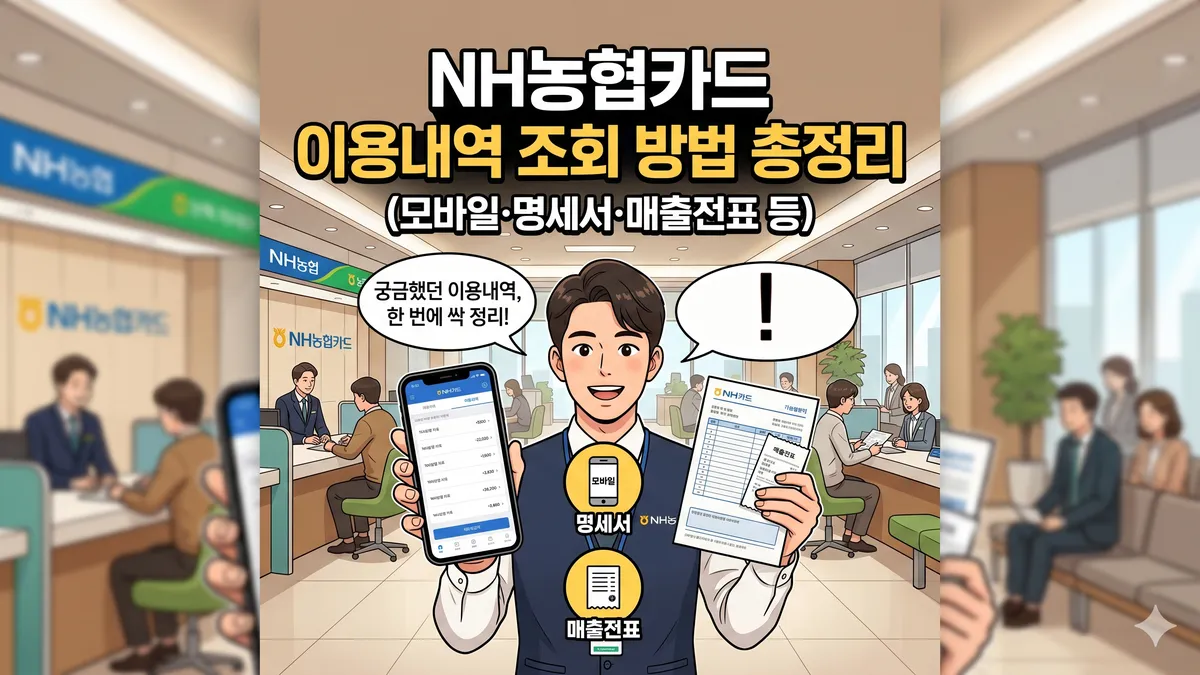 NH농협카드 이용내역 조회