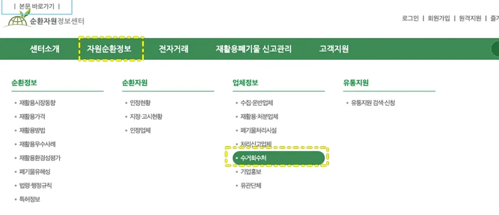 소형가전 수거회수처 찾기