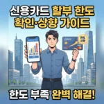 신용카드 할부 한도 확인·상향 가이드, 한도 부족 해결까지 신용카드 할부 한도