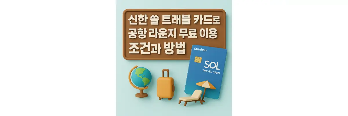 신한 쏠 트래블 카드 라운지 무료 이용 조건과 방법