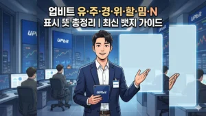 업비트 표시