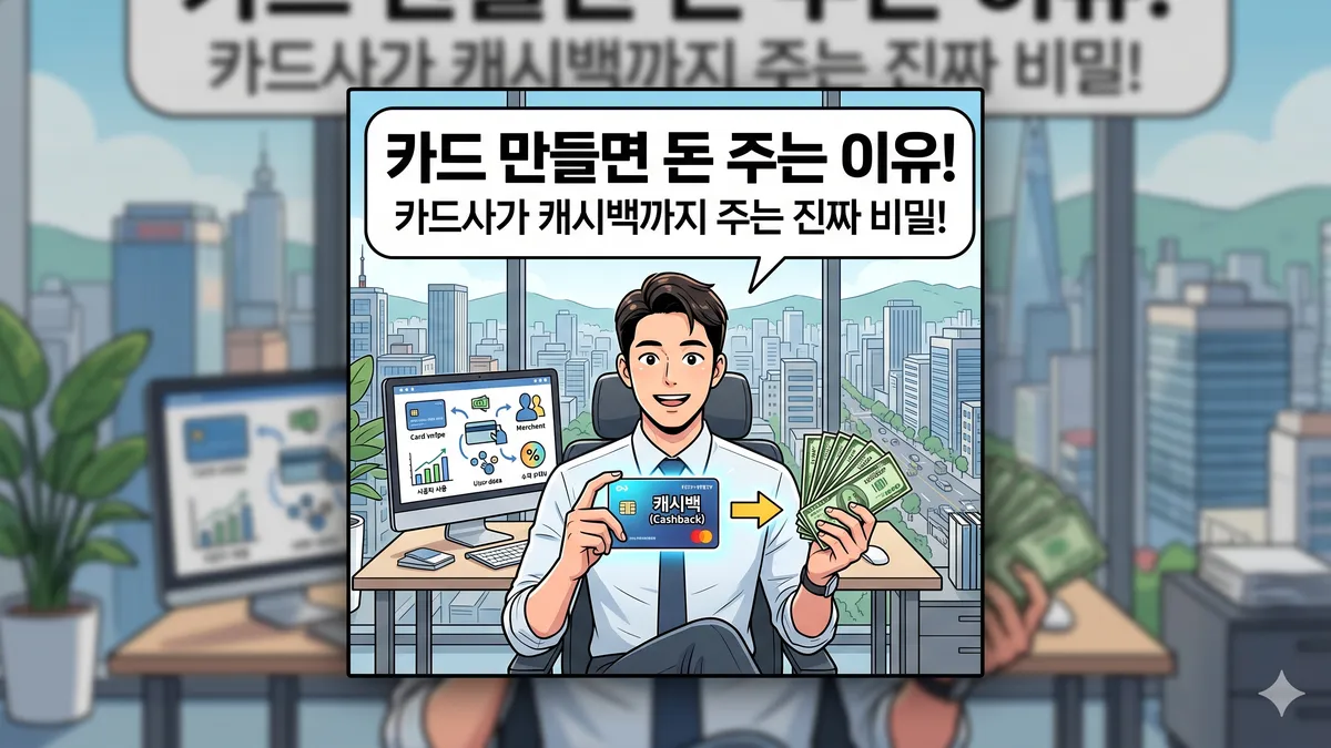 카드 만들면 돈 주는 이유, 카드사가 캐시백까지 주는 진짜 비밀 카드 만들면 돈 주는 이유