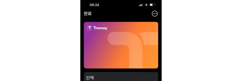 아이폰 티머니 교통카드