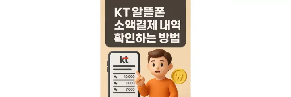 KT 알뜰폰 소액결제 내역 확인하는 방법