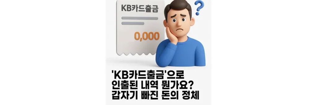 KB카드출금으로 인출된 내역