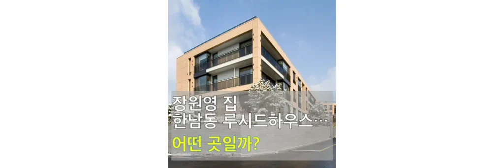 장원영 집 한남동 루시스하우스