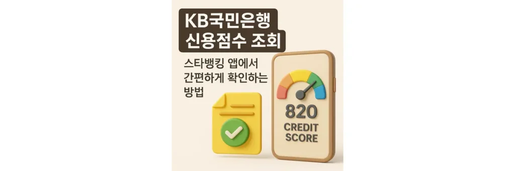 KB국민은행 신용점수 조회
