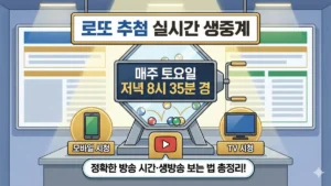 로또 추첨 실시간 생방송 보는 법