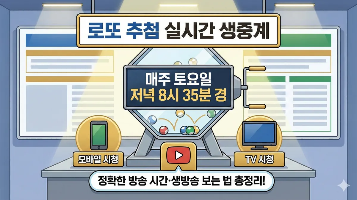 로또 추첨 실시간 생방송 보는 법