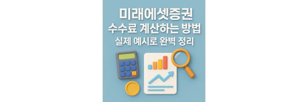 미래에셋증권 수수료 계산 방법
