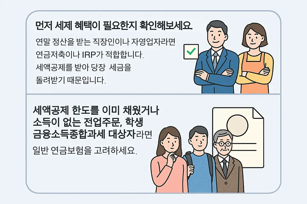 개인연금 계좌 선택 기준