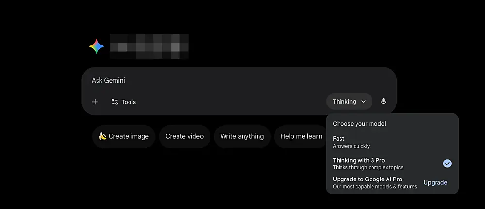 제미나이 3.0 화면