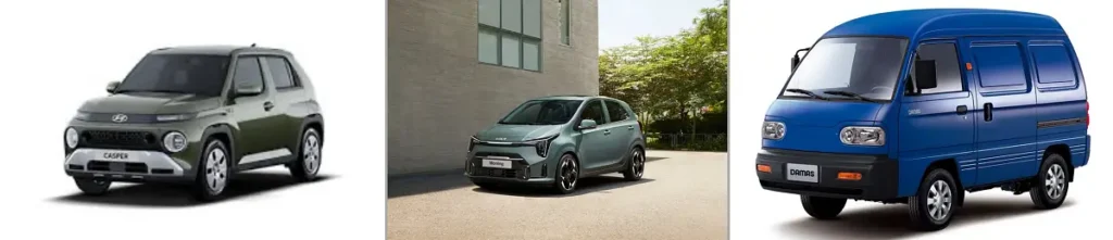 캐스퍼, 모닝, 다마스