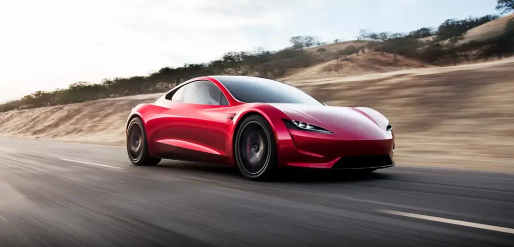 테슬라 로드스터 달리는 모습