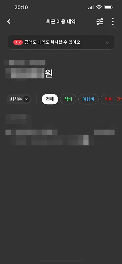 현대카드 건별 이용내역 조회