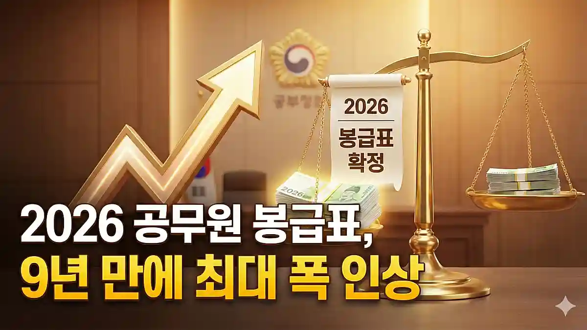 2026년 공무원 봉급표