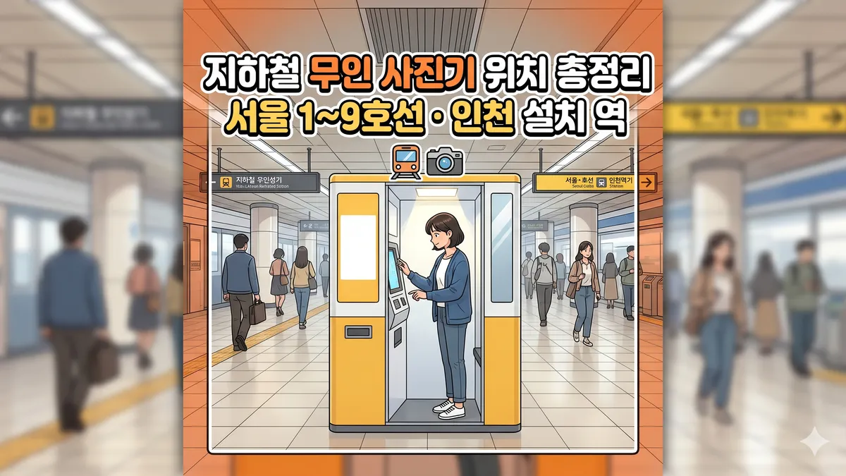지하철 무인 사진기 위치