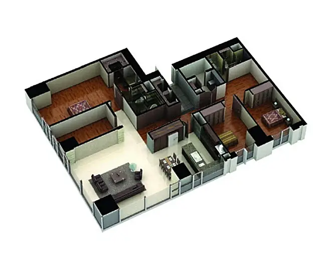 송도 자이 하버뷰 58평 3D 구조