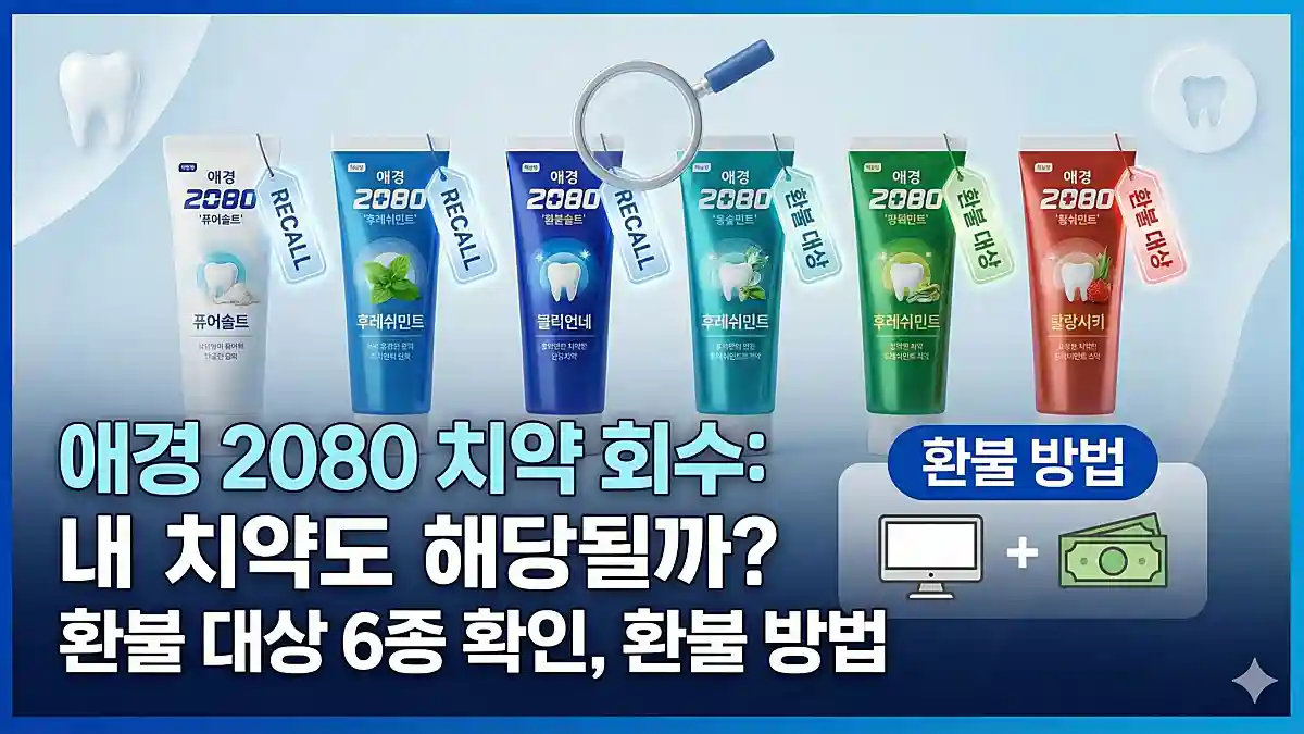 애경 2080 치약 회수