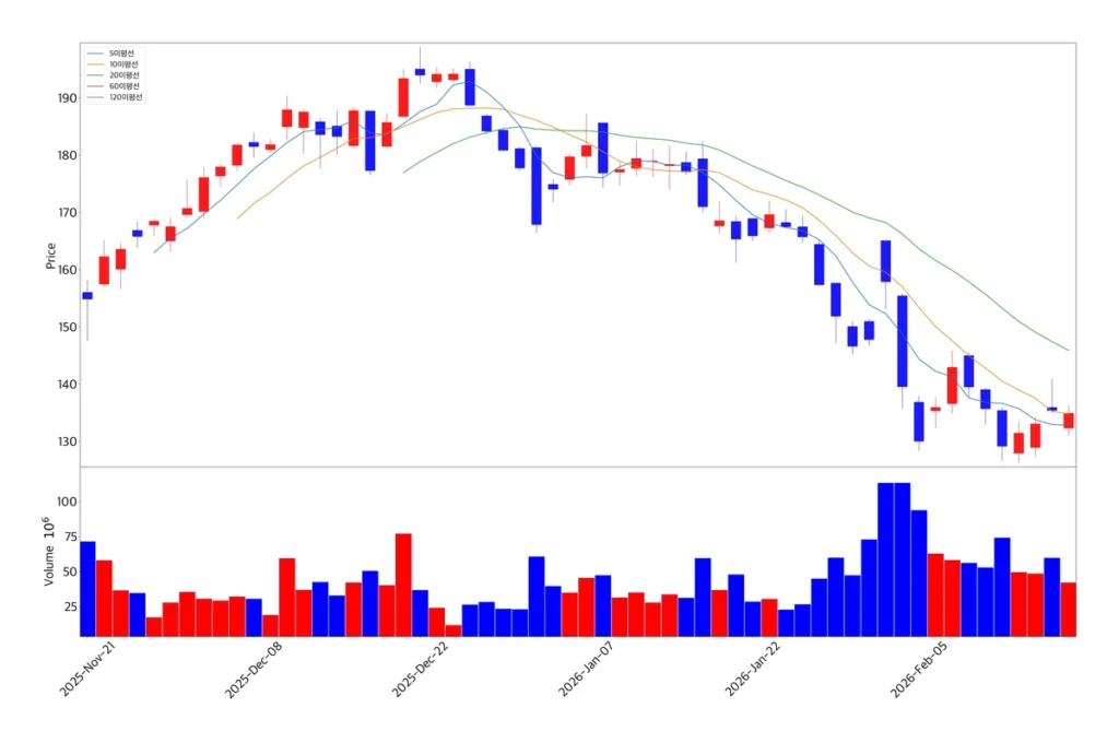 팔란티어 캔들 차트