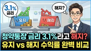 청약통장 유지 vs 해지