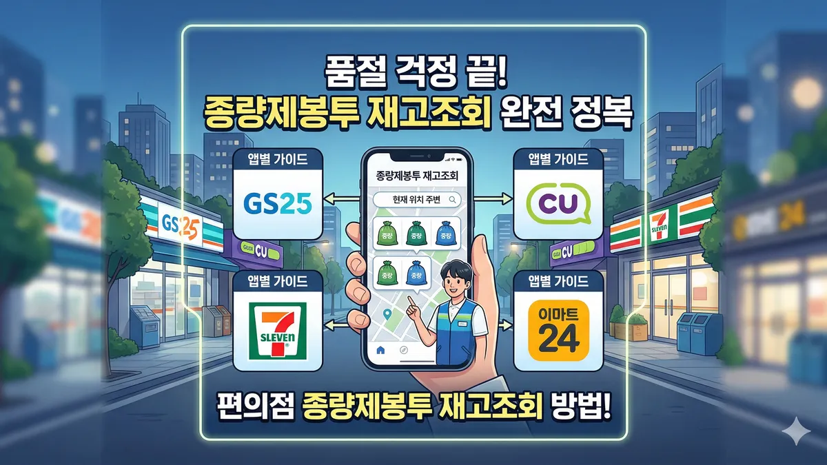 편의점 종량제봉투 재고조회 방법