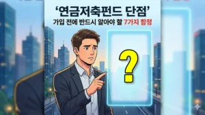 연금저축펀드 단점