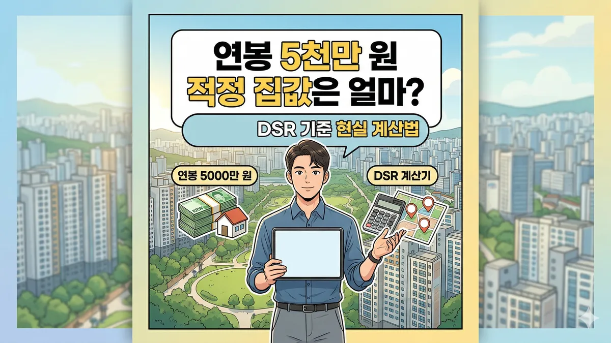 연봉 5천만 원 적정 집값